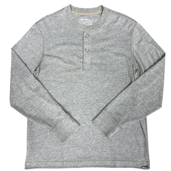 Men's EDDIE BAUER‎ Outdoor Thick Heather Gray Henley- Size Large - Picture 1 of 10